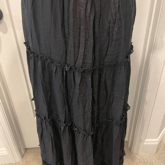 eesome Off the Shoulder Ruffle Maxi Dress, Black, XL, NWT - Picture 6 of 10